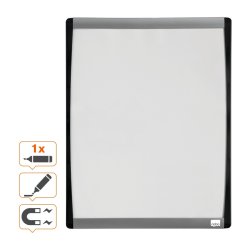 Nobo Whiteboard tavle - buet ramme - hvid - 33,5x28cm