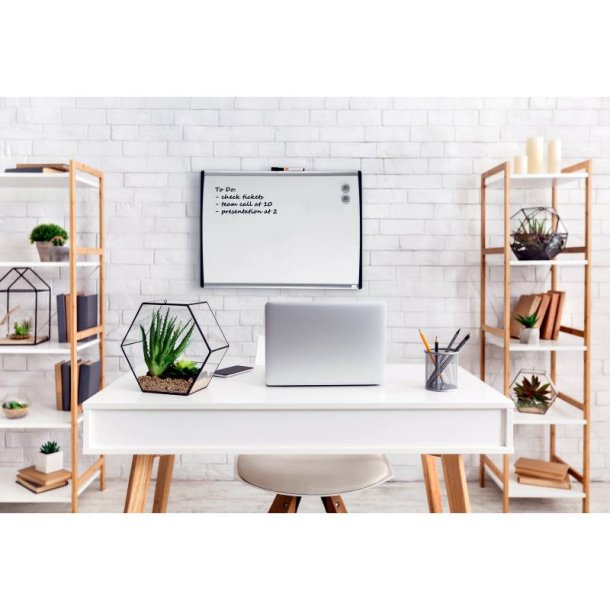 Nobo Whiteboard tavle - buet ramme - hvid - 58,5x43cm