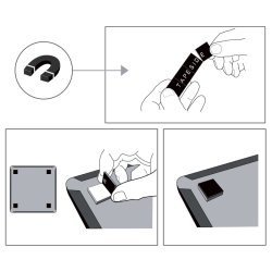 Nobo Whiteboard tavle - buet ramme - hvid - 58,5x43cm