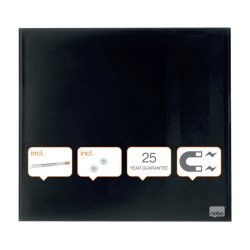 Nobo Glastavle - Diamond - dry wipe magnetisk overflade - 30x30 cm - sort