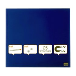 Nobo Glastavle - Diamond - dry wipe magnetisk overflade - 30x30 cm - bl