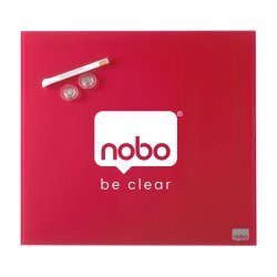 Nobo Glastavle - Diamond - dry wipe magnetisk overflade - 45x45 cm - rd