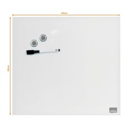 Nobo Glastavle - Diamond - dry wipe magnetisk overflade - 45x45 cm - hvid
