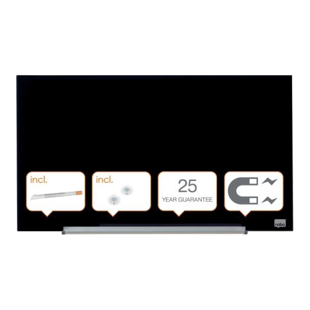 Nobo Glastavle - Diamond Impression Pro - 31" - 68x38 cm - sort