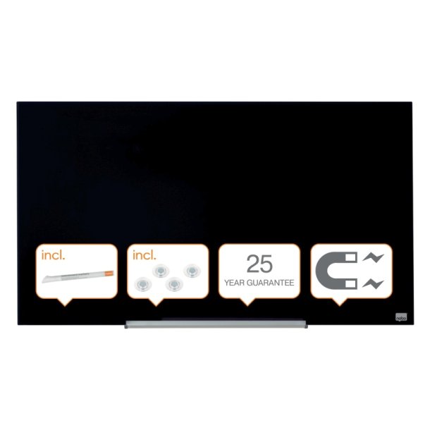 Nobo Glastavle - Diamond Impression Pro - 45" - 100x56 cm - sort