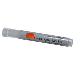 Nobo Whiteboard Marker - til glastavle - rund spids - 3mm - hvid - 4 stk.