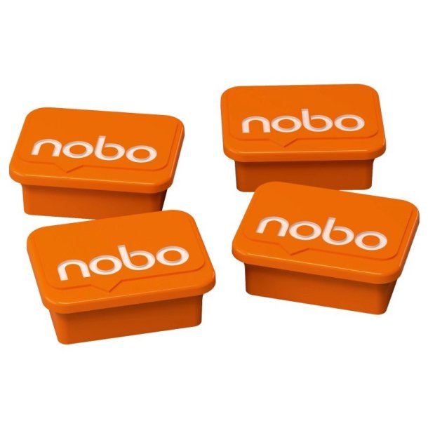 Nobo whiteboard Magneter - Nobo orange - 18x22 mm - 4 stk.