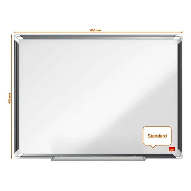 Nobo Whiteboard tavle - Premium Plus - vg monterbar - emaljeret - magnetisk - 60x45 cm