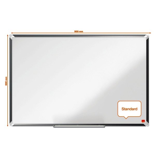 Nobo Whiteboard tavle - Premium Plus - vg monterbar - emaljeret - magnetisk - 90x60 cm