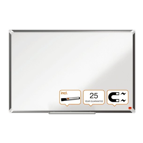 Nobo Whiteboard tavle - Premium Plus - vg monterbar - emaljeret - magnetisk - 90x60 cm