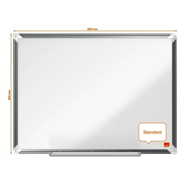 Nobo Whiteboard tavle - Premium Plus - vg monterbar - lakeret stl - magnetisk - 60x45 cm