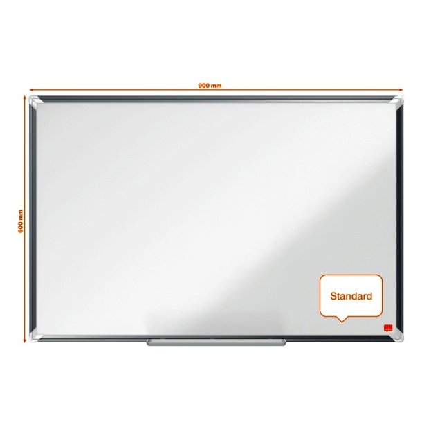 Nobo Whiteboard tavle - Premium Plus - vg monterbar - lakeret stl - magnetisk - 90x60 cm