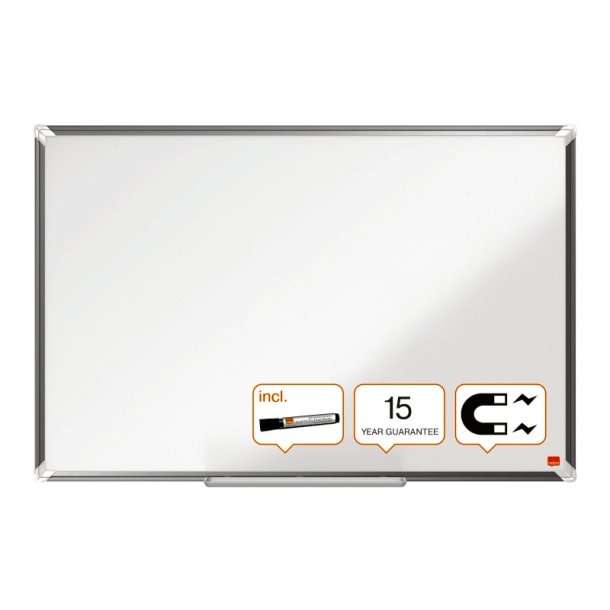 Nobo Whiteboard tavle - Premium Plus - vg monterbar - lakeret stl - magnetisk - 90x60 cm