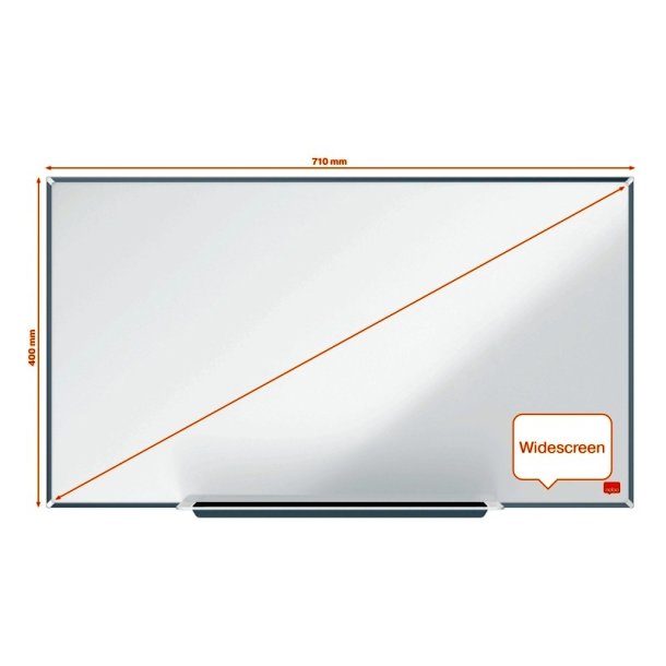 Nobo Whiteboard tavle - Impression Pro - vg monterbar - emaljeret - magnetisk - 32" - 71x40 cm