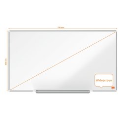 Nobo Whiteboard tavle - Impression Pro - vg monterbar - lakeret stl - magnetisk - 32" - 71x40 cm