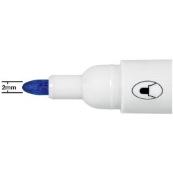 Nobo Whiteboard Marker - Glide - rund spids - 2mm - bl - 10 stk.