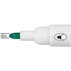 Nobo Whiteboard Marker - Glide - rund spids - 2mm - grn - 10 stk.