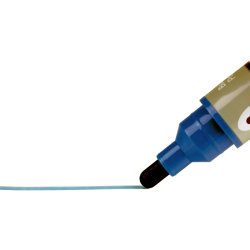 Nobo Whiteboard Marker - LiquidInk - rund spids - 3mm - bl - 10 stk.