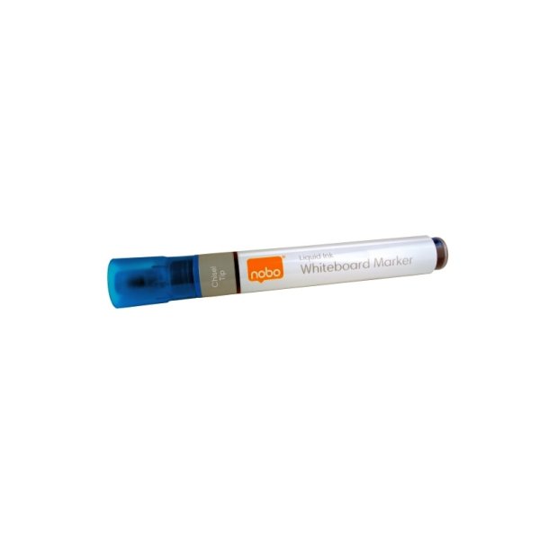 Nobo Whiteboard Marker - LiquidInk - Skr spids - 4mm - bl - 10 stk.