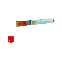 Nobo Whiteboard Marker - LiquidInk - Skr spids - 4mm - rd - 10 stk.