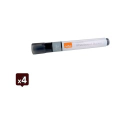 Nobo Whiteboard Marker - LiquidInk - Skr spids - 4mm - assorteret farver - 4 stk.