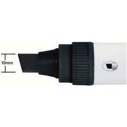 Nobo Whiteboard Marker - Glide Jumbo - Skr spids - 10mm - sort - 4 stk.