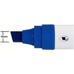 Nobo Whiteboard Marker - Glide Jumbo - Skr spids - 10mm - bl - 4 stk.