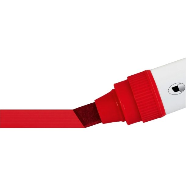 Nobo Whiteboard Marker - Glide Jumbo - Skr spids - 10mm - rd - 4 stk.