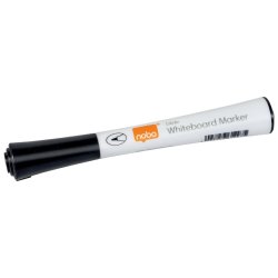 Nobo Whiteboard Marker - Glide fin - rund spids - 1mm - sort - 4 stk.