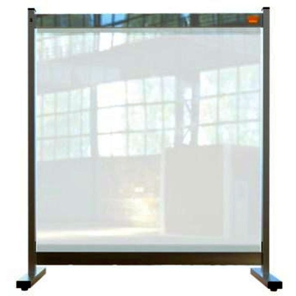 Nobo skrivebordsafskrmning - klar PVC - til inde og ude - 77x86 cm