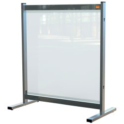 Nobo skrivebordsafskrmning - klar PVC - til inde og ude - 77x86 cm