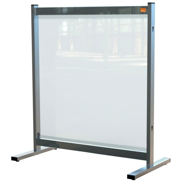 Nobo skrivebordsafskrmning - klar PVC - til inde og ude - 77x86 cm