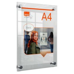 Nobo Akryl A4 skilteholder - Plakatramme til vg montering - Premium Plus
