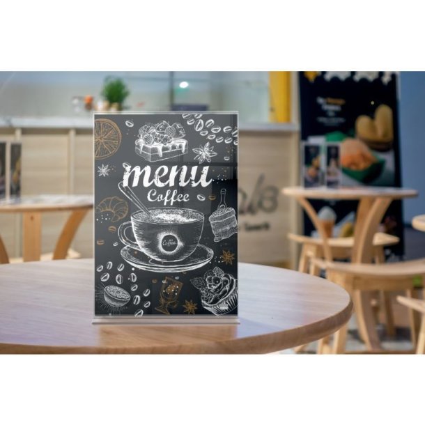 Nobo Skilteholder - akryl T-fod - Premium Plus - A4