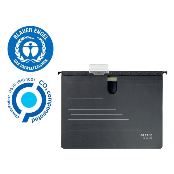 Leitz Hngemappe - med mekanisme - recycled - A4 - sort