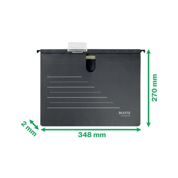 Leitz Hngemappe - med mekanisme - recycled - A4 - sort