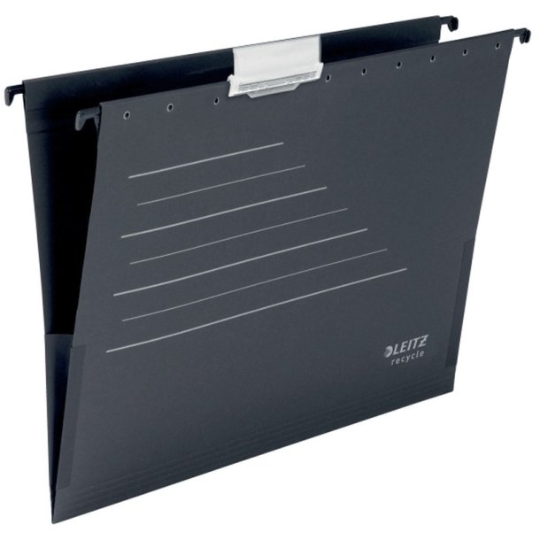 Leitz Hngemappe - med sideluk - recycled - A4 - sort