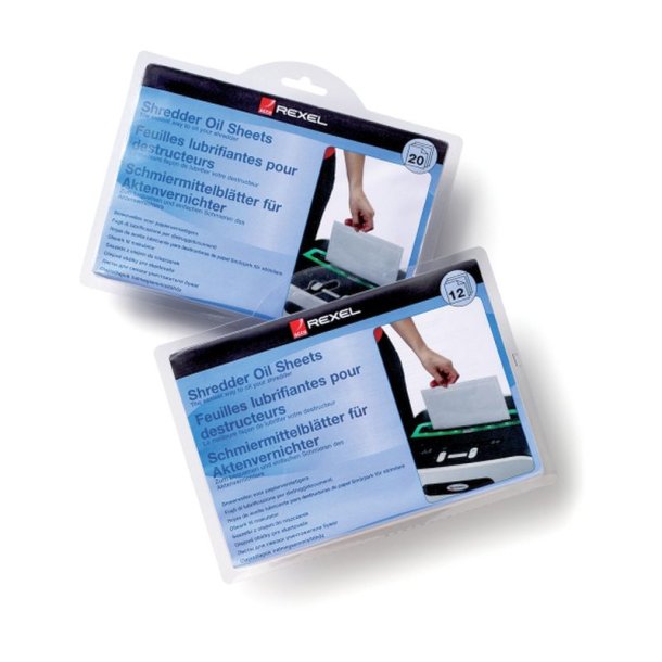 Rexel Makulerings olie ark - til alle makulatormodeller - Pakke med 20 stk.