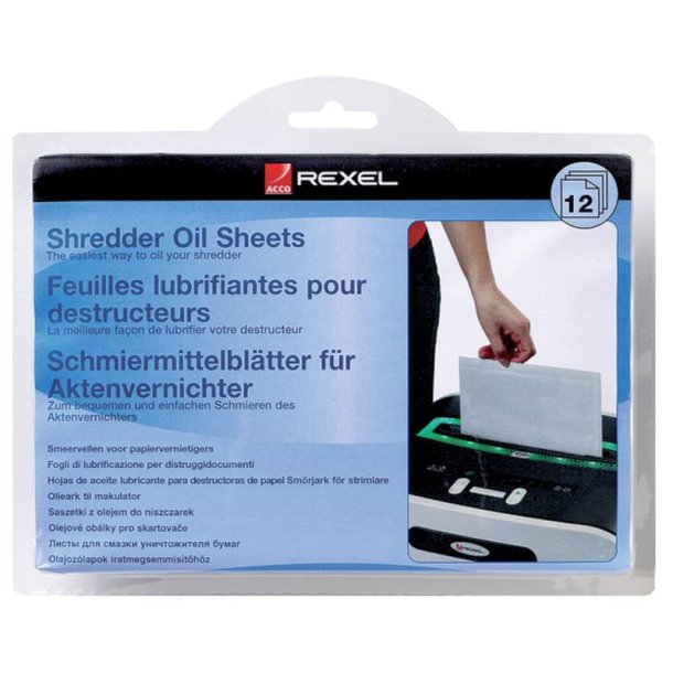 Rexel Makulerings olie ark - til alle makulatormodeller - Pakke med 20 stk.