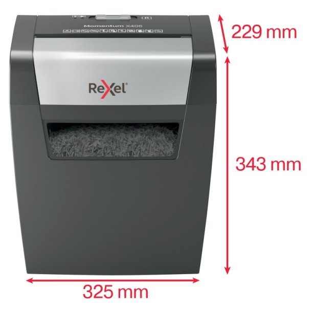 Rexel Momentum X406 Makulator - 15 Liter - 125 A4 ark - P4