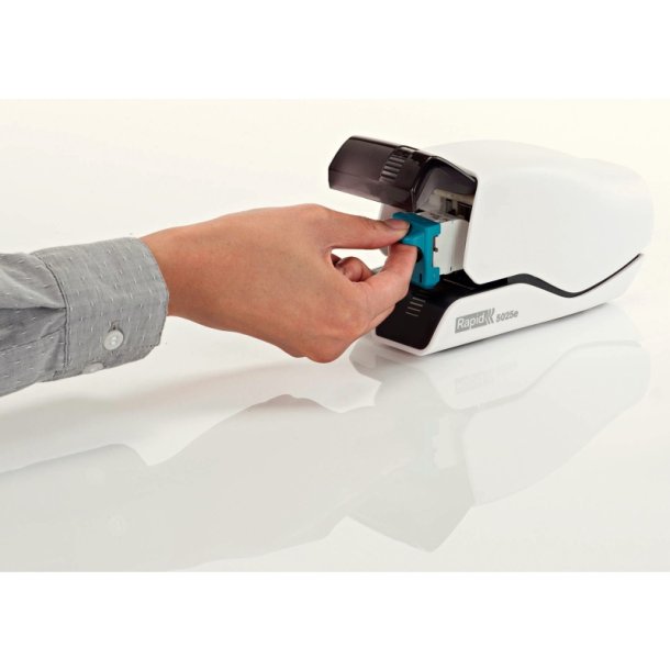 Rapid Hftemaskine 5025E - elektrisk - FC - LED guide - hvid