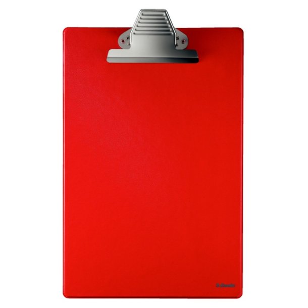 Esselte A4 Clipboard - uden forside - strk klemmekanisme med ophngs hul - 200 ark - rd