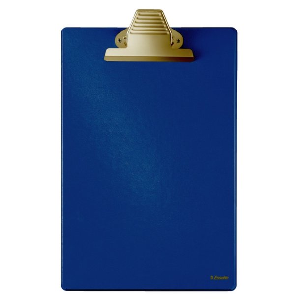 Esselte A4 Clipboard - uden forside - strk klemmekanisme med ophngs hul - 200 ark - bl