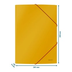 Leitz A4 3-klap mappe Cosy - elastikmappe - karton - varm gul