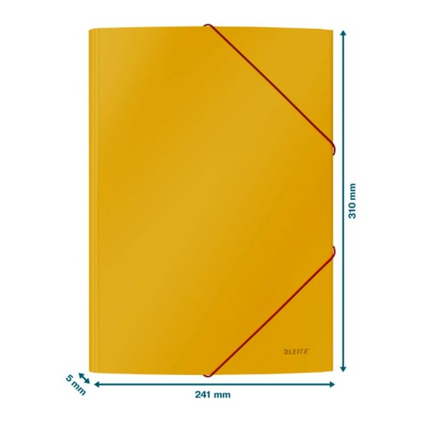 Leitz A4 3-klap mappe Cosy - elastikmappe - karton - varm gul