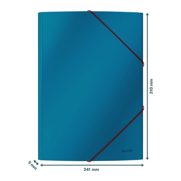 Leitz A4 3-klap mappe Cosy - elastikmappe - karton - rolig bl