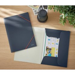 Leitz A4 3-klap mappe Cosy - elastikmappe - karton - fljlsgr