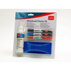 Nobo whiteboard starts�t - 3 markers - visker - refills - rensespray