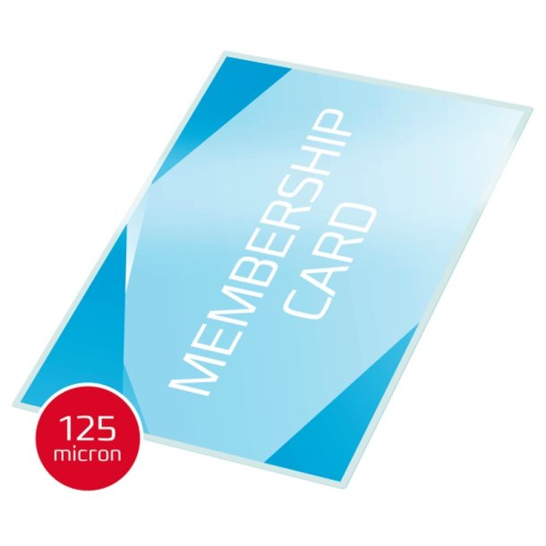 GBC ID-kort Lamineringslommer - 125 my skinnende - 100 stk