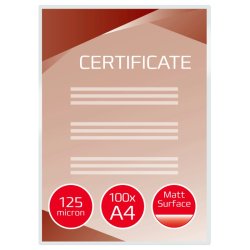 GBC A4 Lamineringslommer - 125 my matte Skrivbare - 100 stk